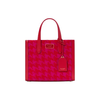 Kate Spade Manhattan Polyester Tote Bag Shopping Bag Crossbody Handbag Small Size Women's Rose Red