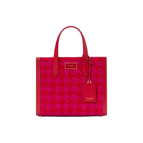 Kate Spade Manhattan Polyester Tote Bag Shopping Bag Crossbody Handbag Small Size Women's Rose Red