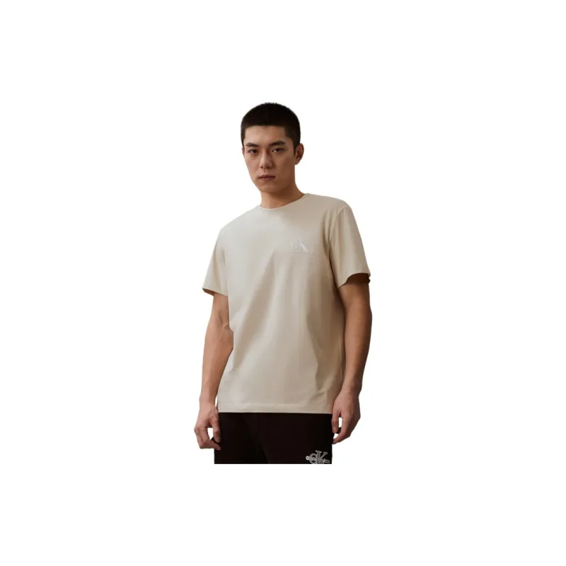 Calvin Klein T Shirts Unisex Ecru-2