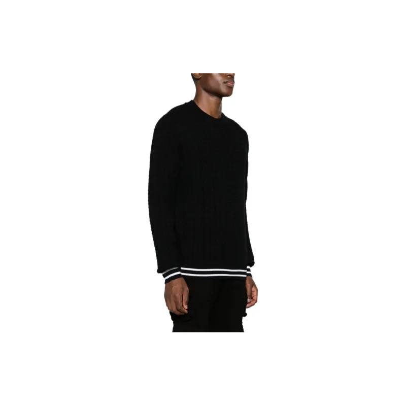 BALMAIN Patterned Jacquard Crewneck Jumper-3