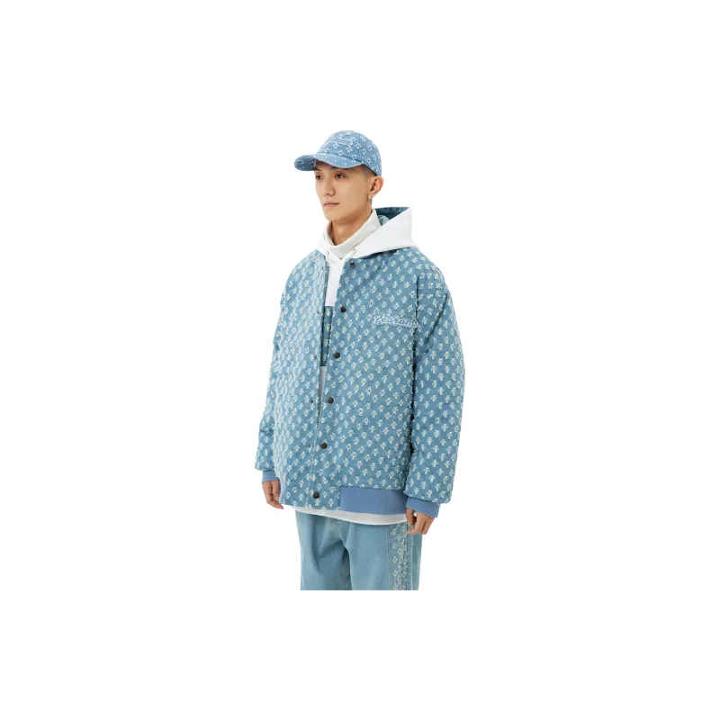 FEAROM Loose Fit Thickened Baseball Jacket Unisex-2