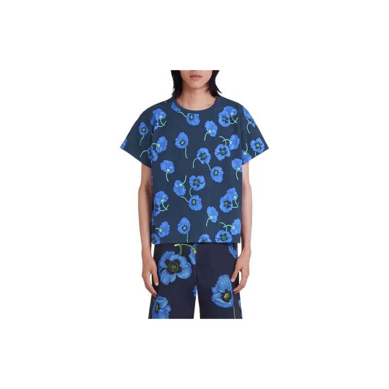 KENZO Floral print Cotton T shirt-4