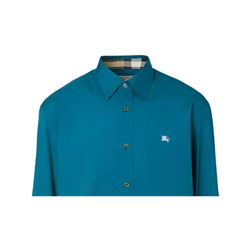 Burberry Shirts Men Teal-5