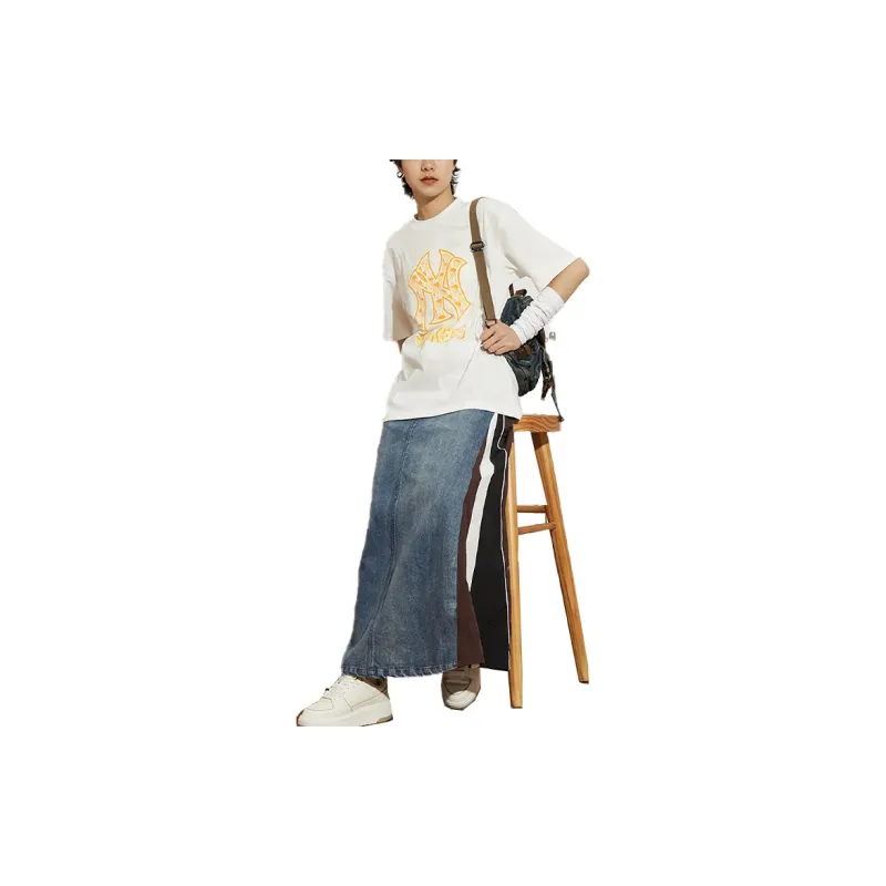 MLB Drop Shoulder Sleeve T Shirt Unisex Cream-6
