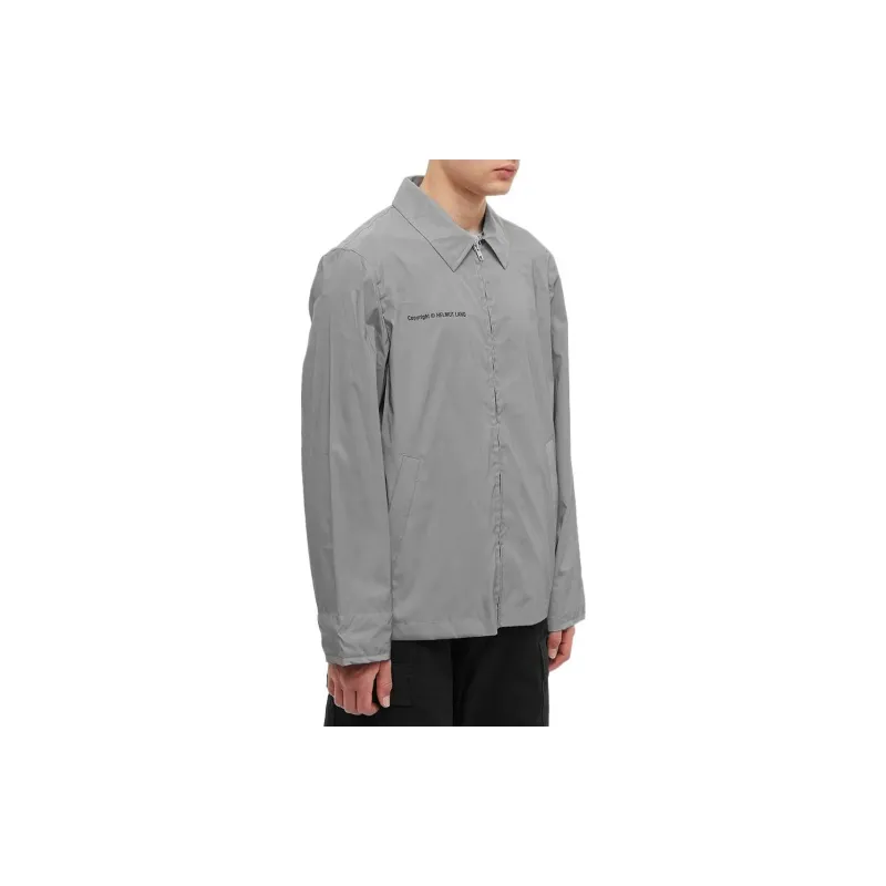 Helmut Lang Logo Embossed Front Zipped Shirt Jacket-3