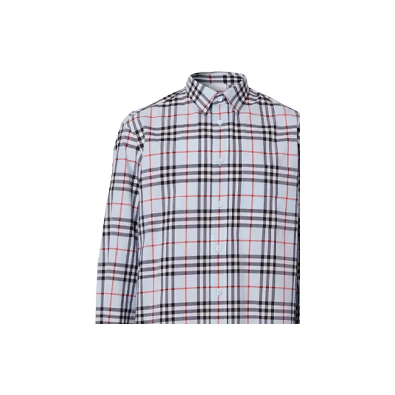 Burberry VINTAGE Shirts Men Light Blue-4