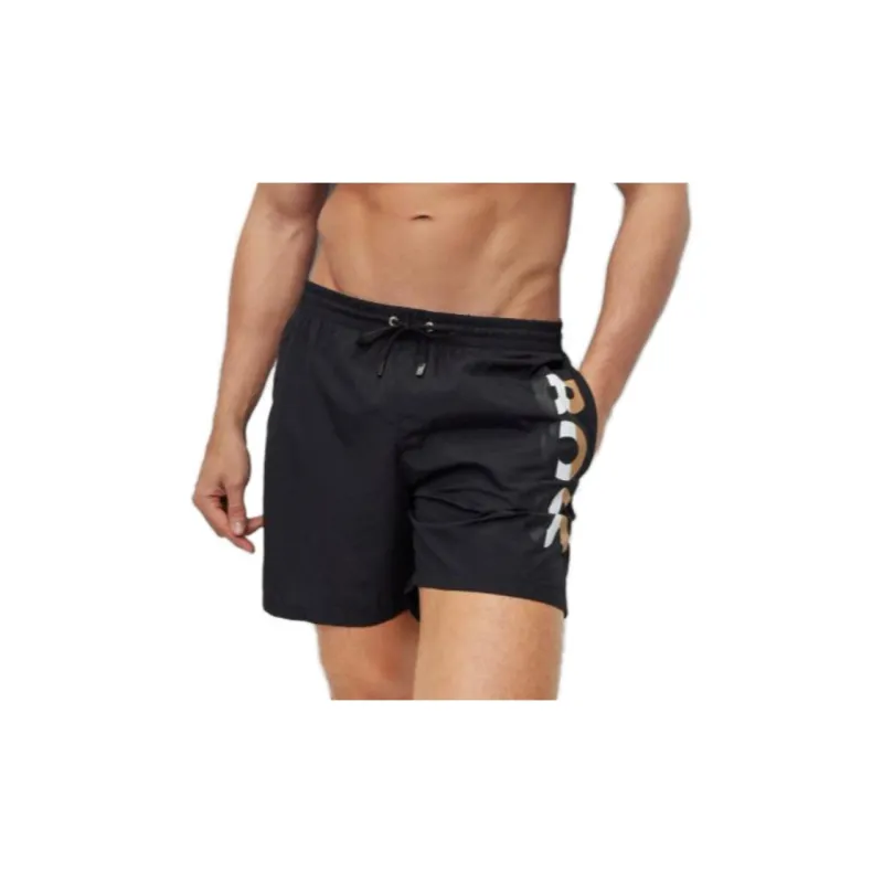 BOSS Recycled-Material Swim Shorts Swimming Shorts Men's Black-3