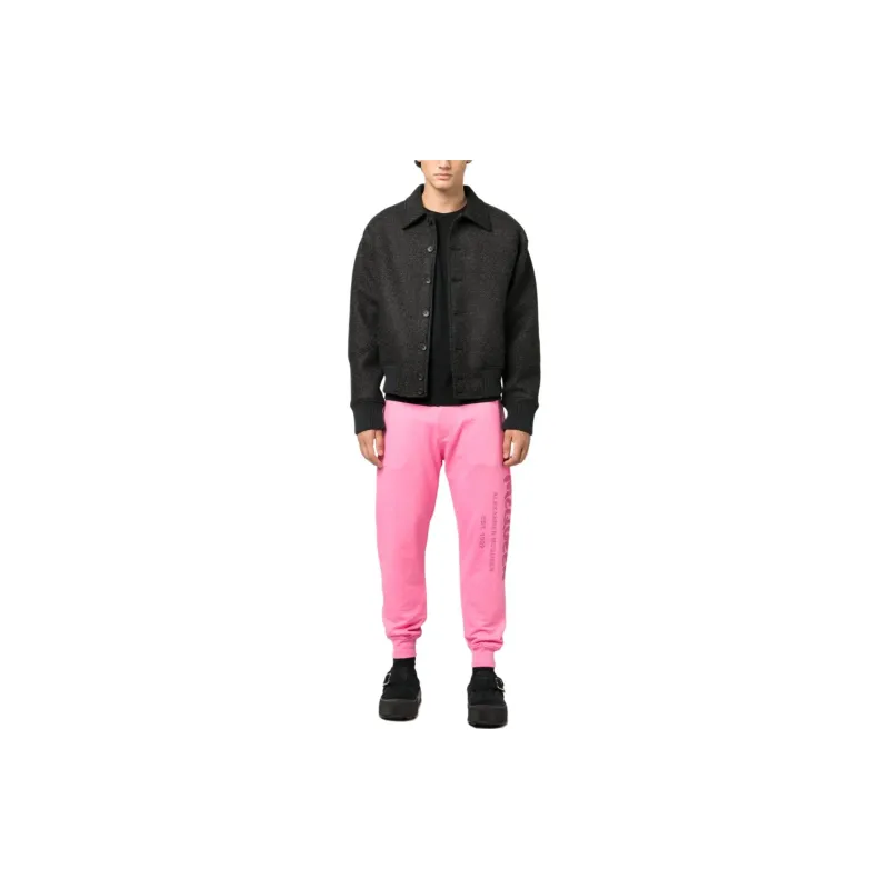 Alexander McQueen Logo print Cotton Track Pants-1