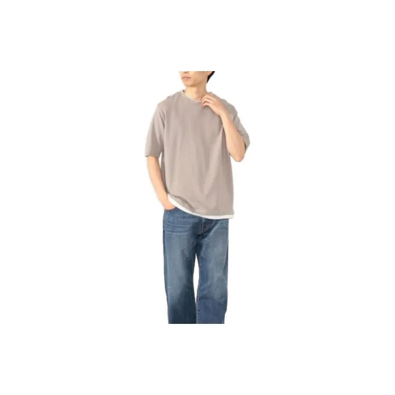 Beams T Shirts Men Linen-3