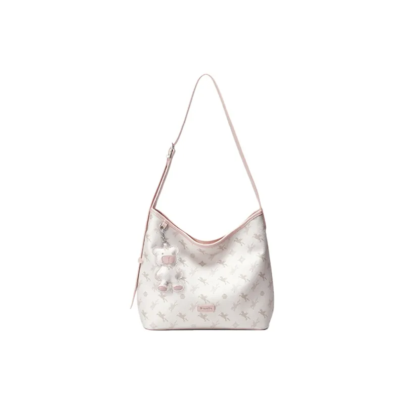 NUCELLE PVC Shoulder Bag, Commute HOBO Bag, Single Shoulder Crossbody Bucket Bag Tubas Women's Multicolor-6