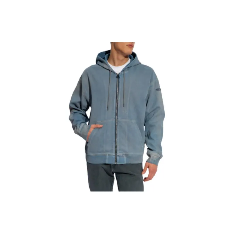 DIESEL D GIR S Zip Up Drawstring Hoodie-2