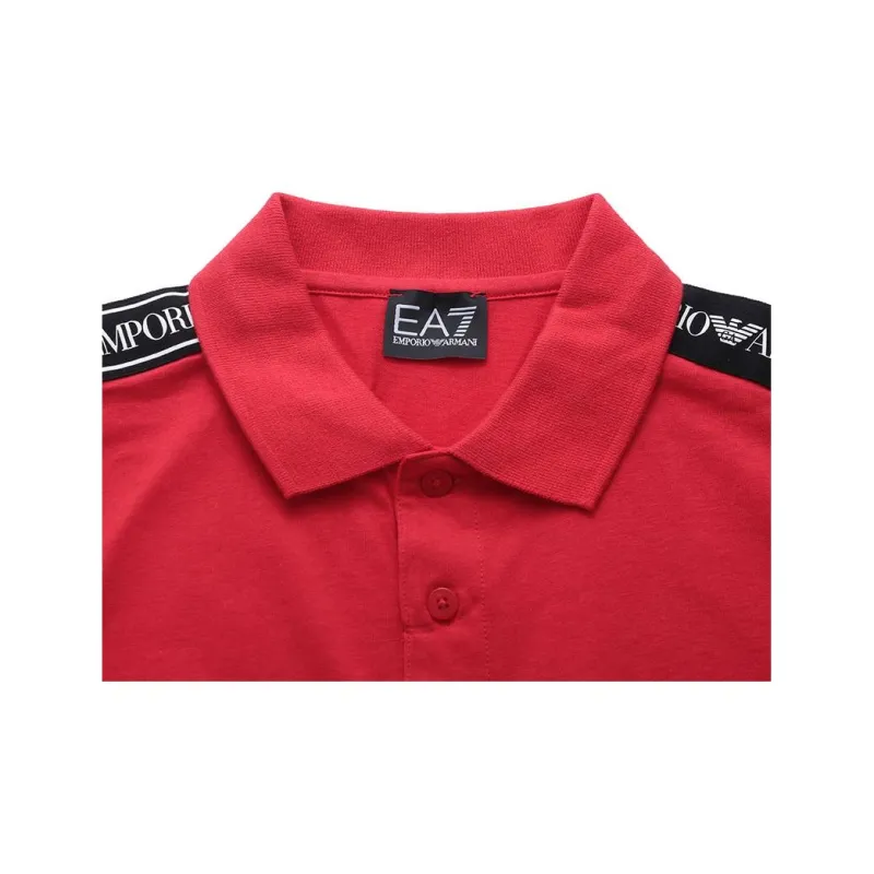 EMPORIO ARMANI EA7 SS23 Polo Shirt Men's Red-4