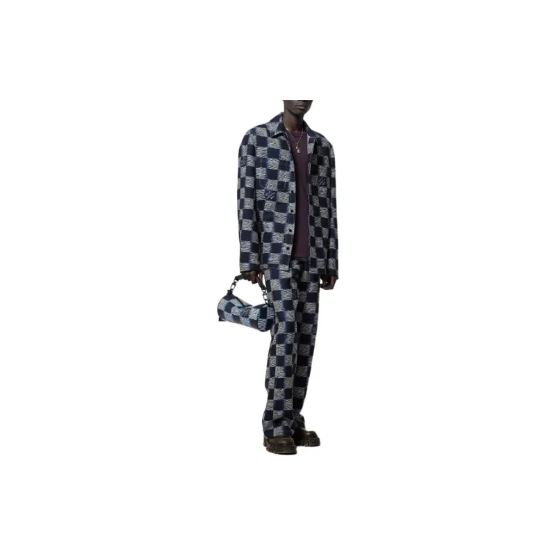 LOUIS VUITTON Cargo Pants Men's Blue-1