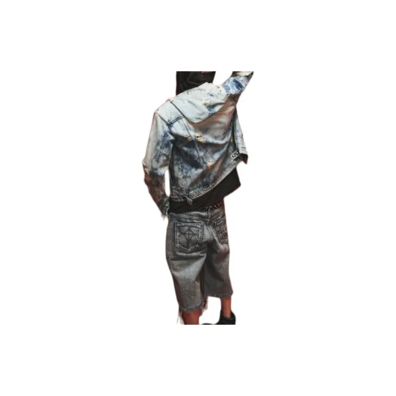 THUG CLUB SS24 Denim Jacket Unisex Blue-3