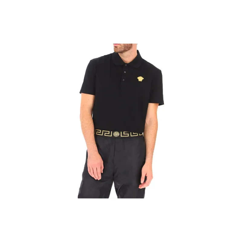 VERSACE Medusa Patch Polo Shirt-6