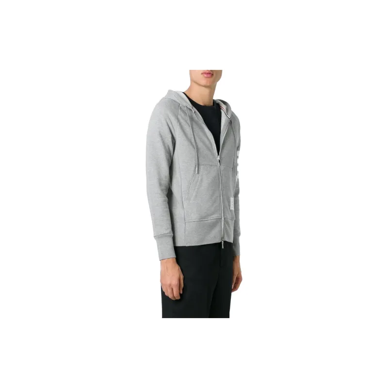THOM BROWNE Classic Loopback 4 Bar Zip Hoodie-3