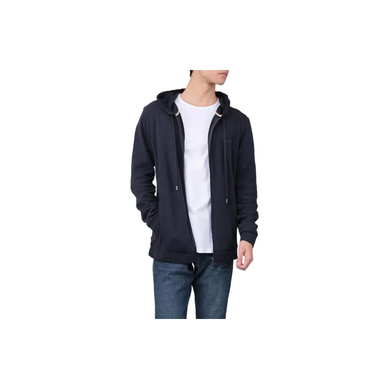 HUGO BOSS Zip-up Cotton-cashmere Blend Hoodie-2