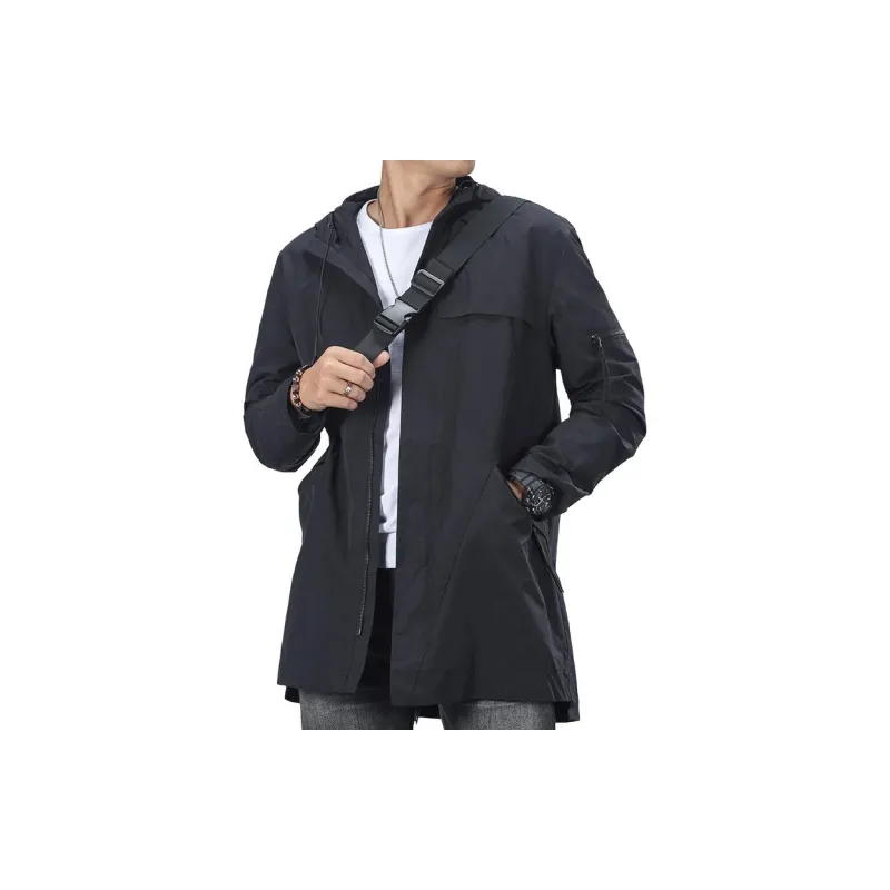 Seasonal Words Jackets Coats Men's Black-2