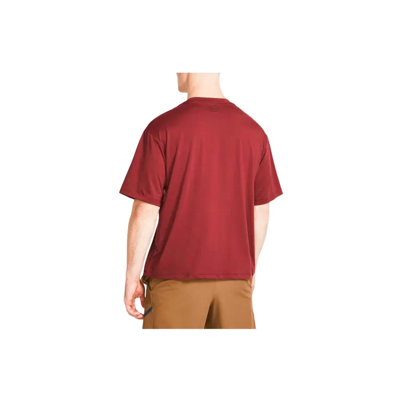 Under Armour Drop Shoulder Sleeve T-Shirt Men's Red-3
