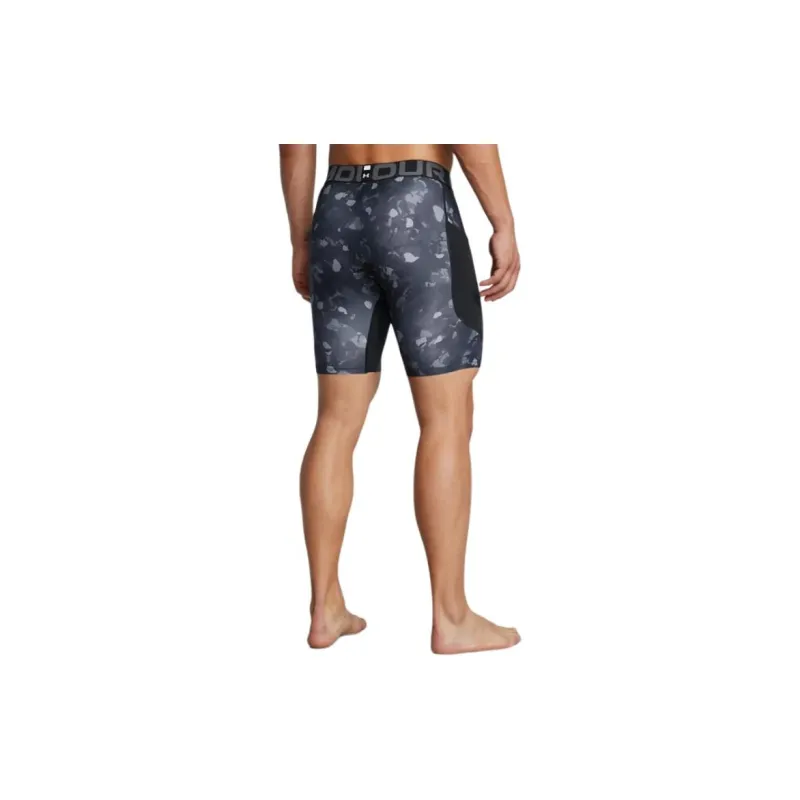 Under Armour HeatGear Printed Compression Sports Shorts Men's Black White-3