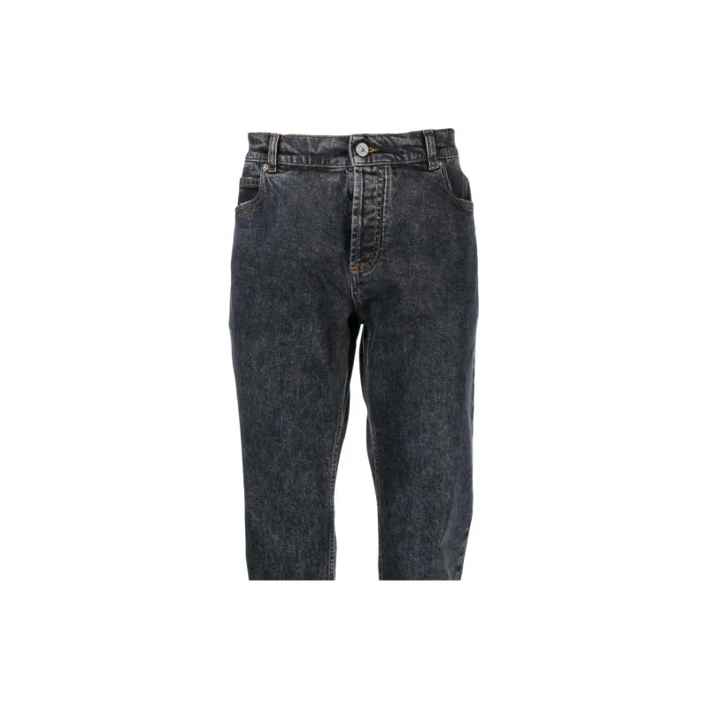 BALMAIN Straight Leg Denim Jeans-5