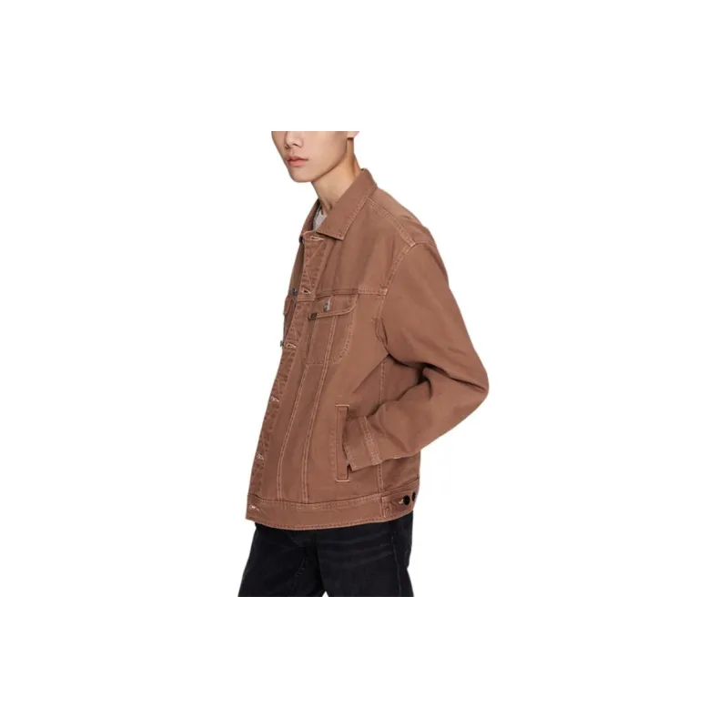 Lee Denim Jackets Men Brown-3