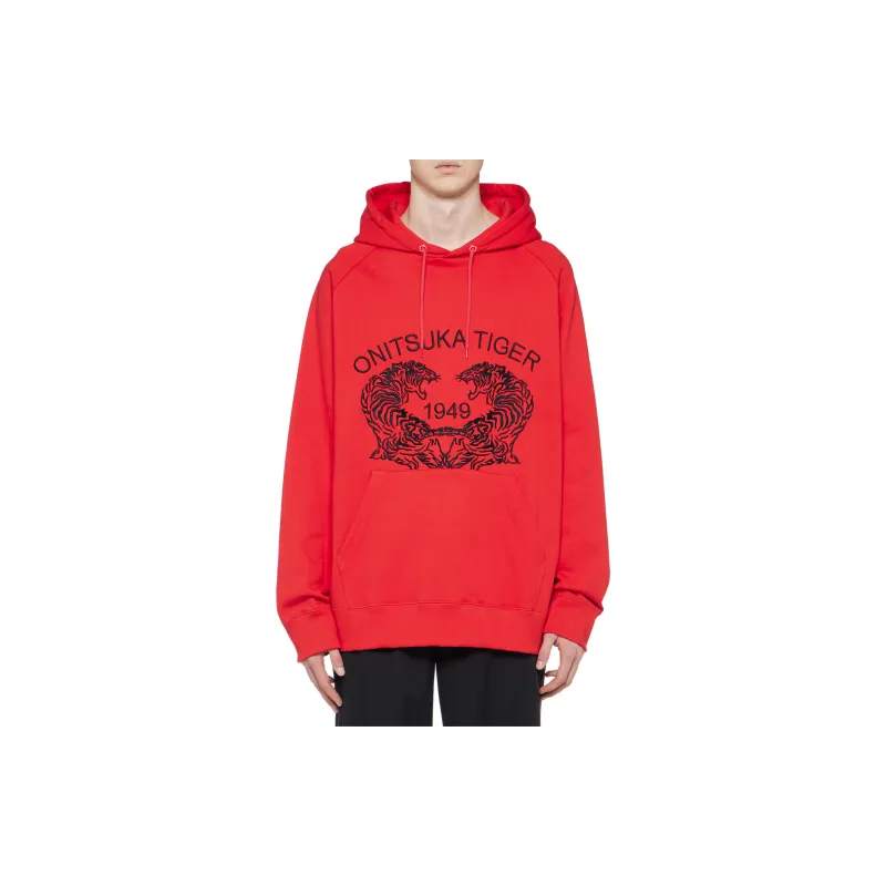 Onitsuka Tiger SWEAT HOODIE Sweatshirt Unisex Red-2