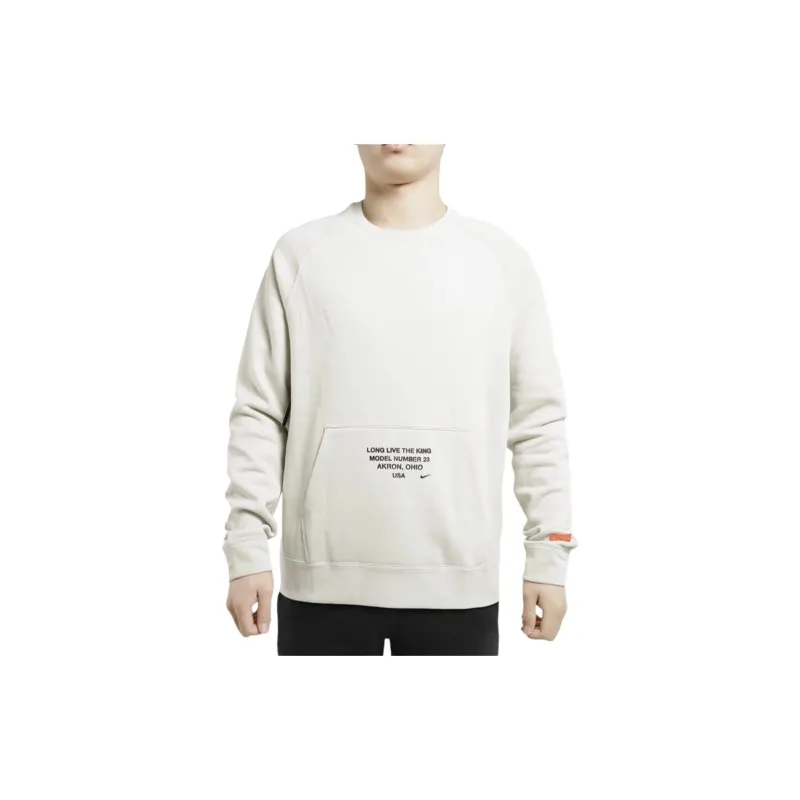 Nike As Lebron M Nk Ls Crew Sweatshirt Men's Beige-1