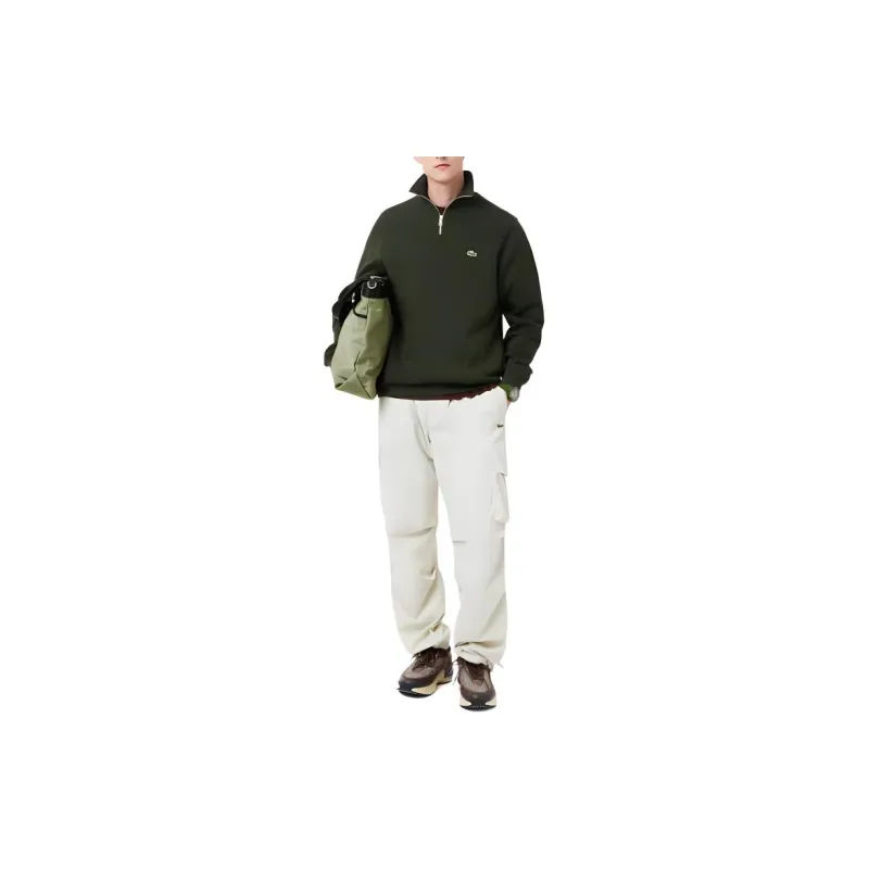 LACOSTE Sweatshirt Men's Dark Khaki Green-3