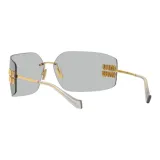 MIU MIU Logo Plaque Oversize Frameless Sunglasses