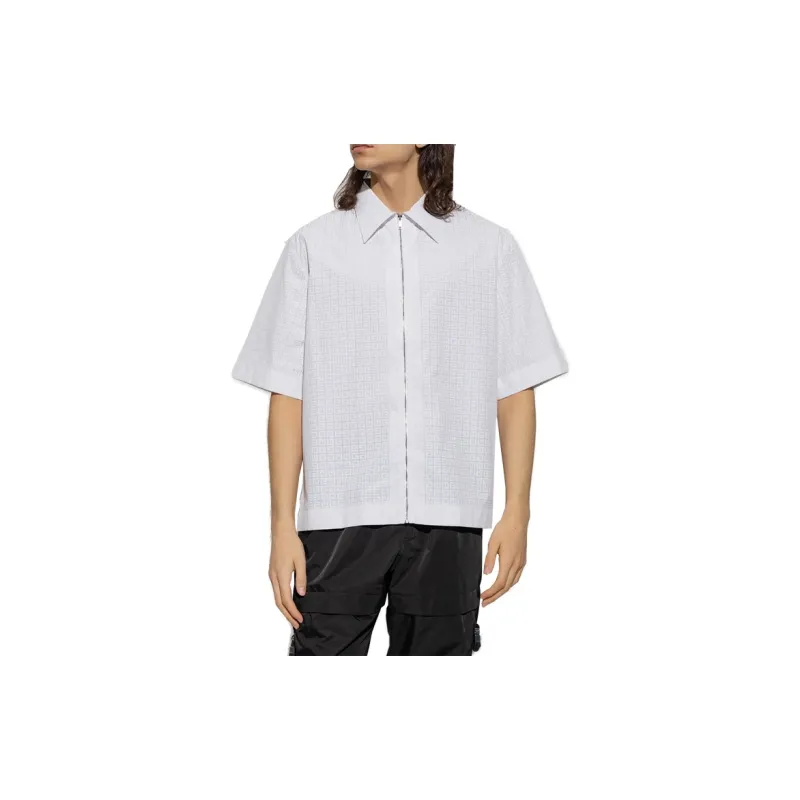 Givenchy Short Sleeve Boxy Fit Zipped Shirt-1