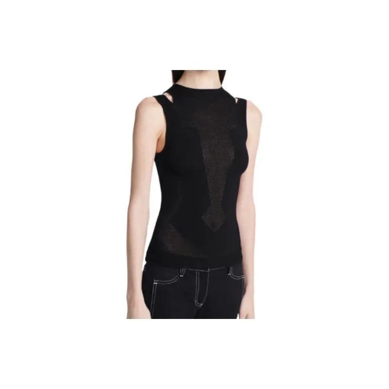 DION LEE Tank Tops Unisex Black-1