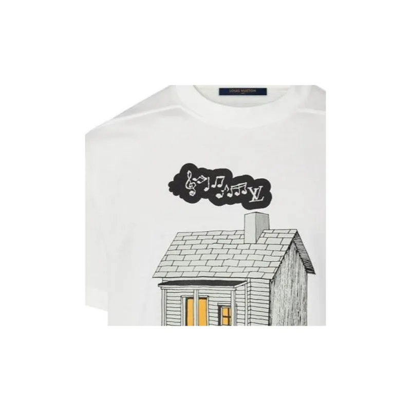 LOUIS VUITTON Lv Fall Series T Shirt Men's White-4