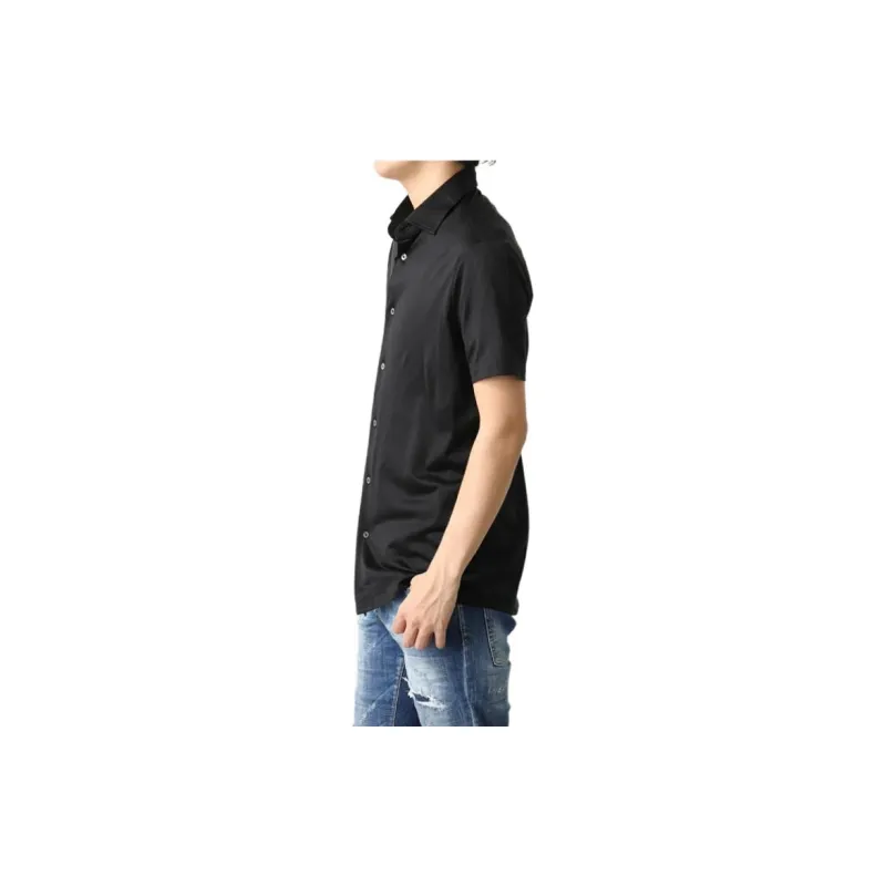 EMPORIO ARMANI Asv Short sleeved Lyocell blend Jersey Shirt-5