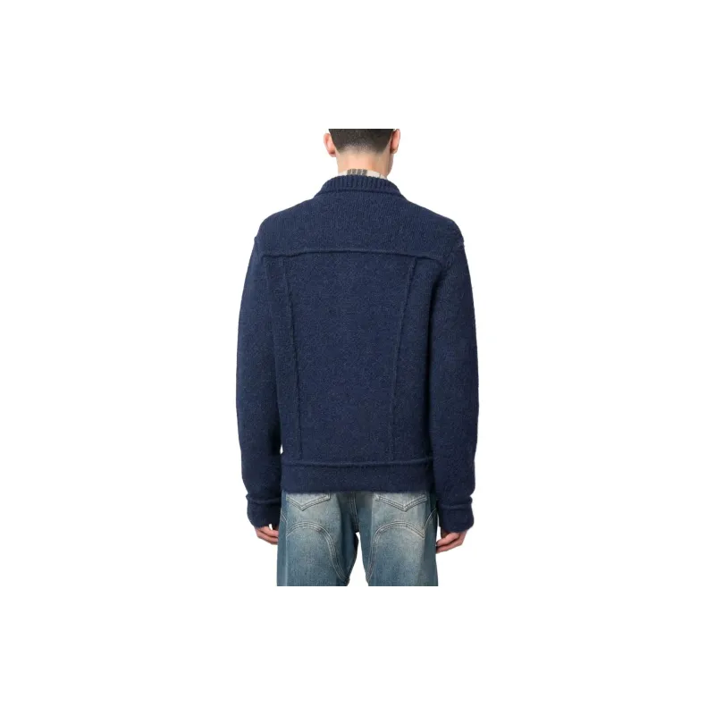 DSQUARED 2 Ribbed Knit Buttoned Jacket-2