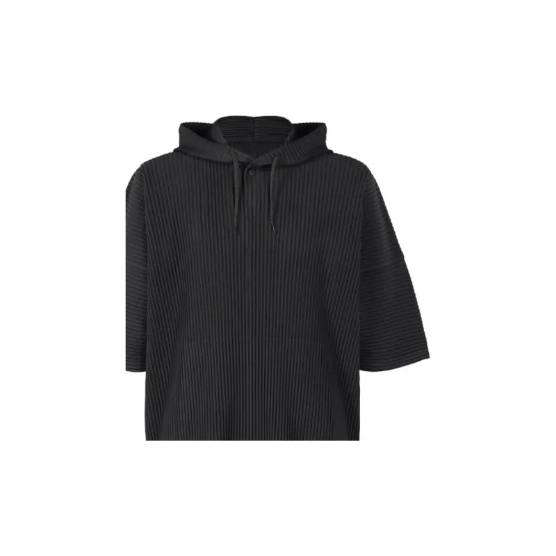 Homme Plissé Issey Miyake Mc June Plissé Hooded T shirt-3