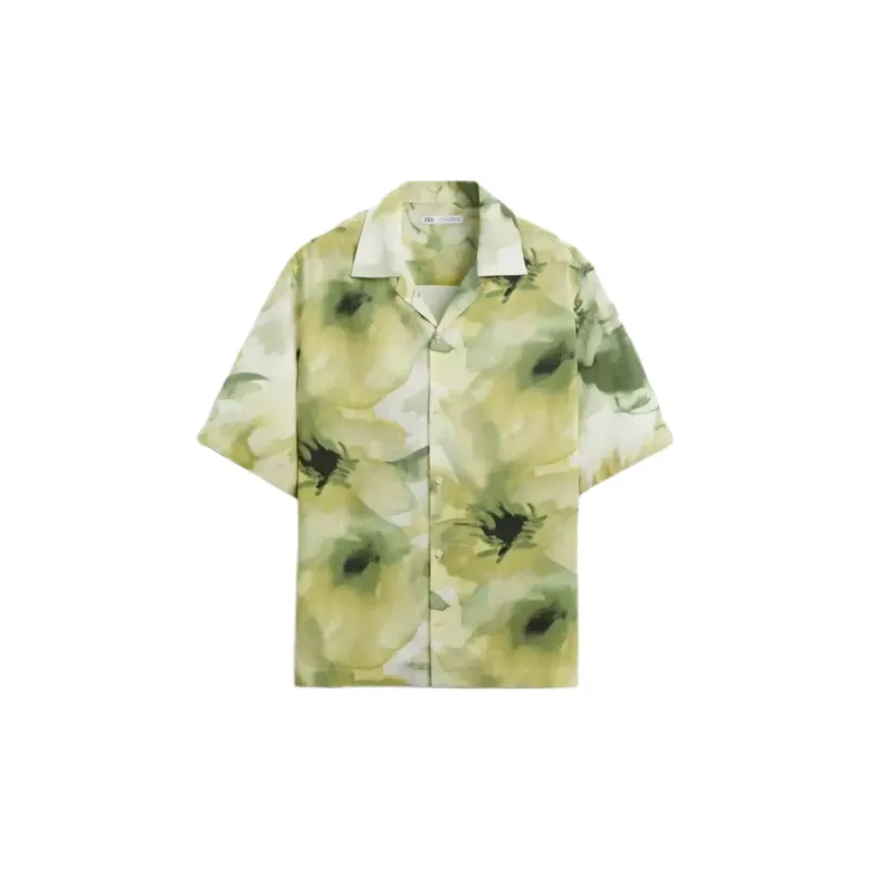 ZARA Shirts Men Green-1
