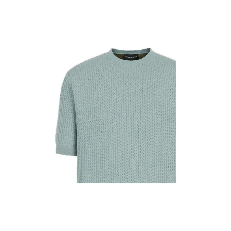 EMPORIO ARMANI SS22 Knitwear Men's Light Green-3