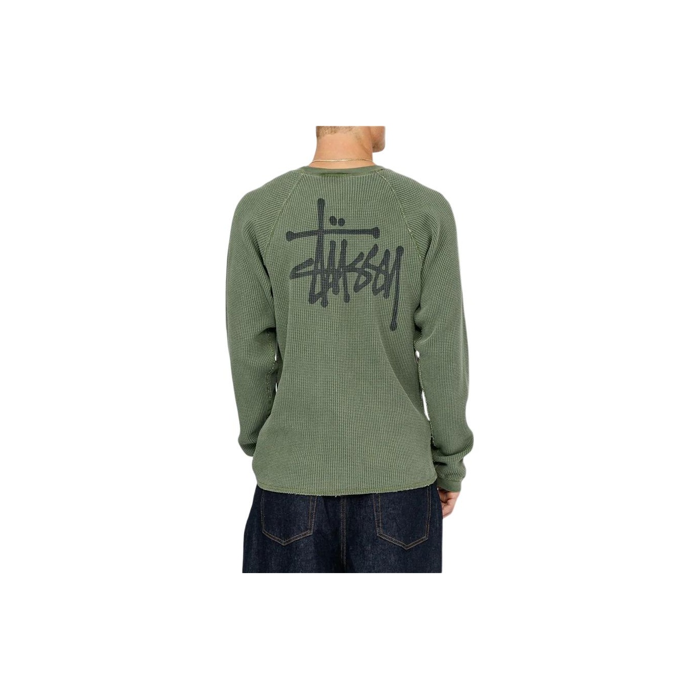 Stussy Raglan Thermal L/S Crew Sand S - POIZON