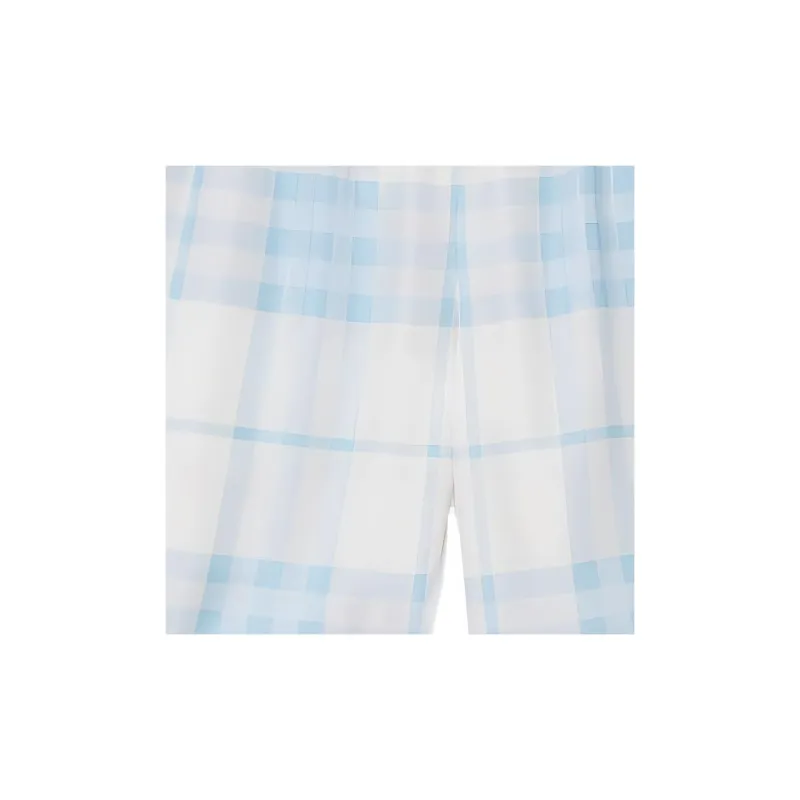 Burberry Checked Silk Shorts-4