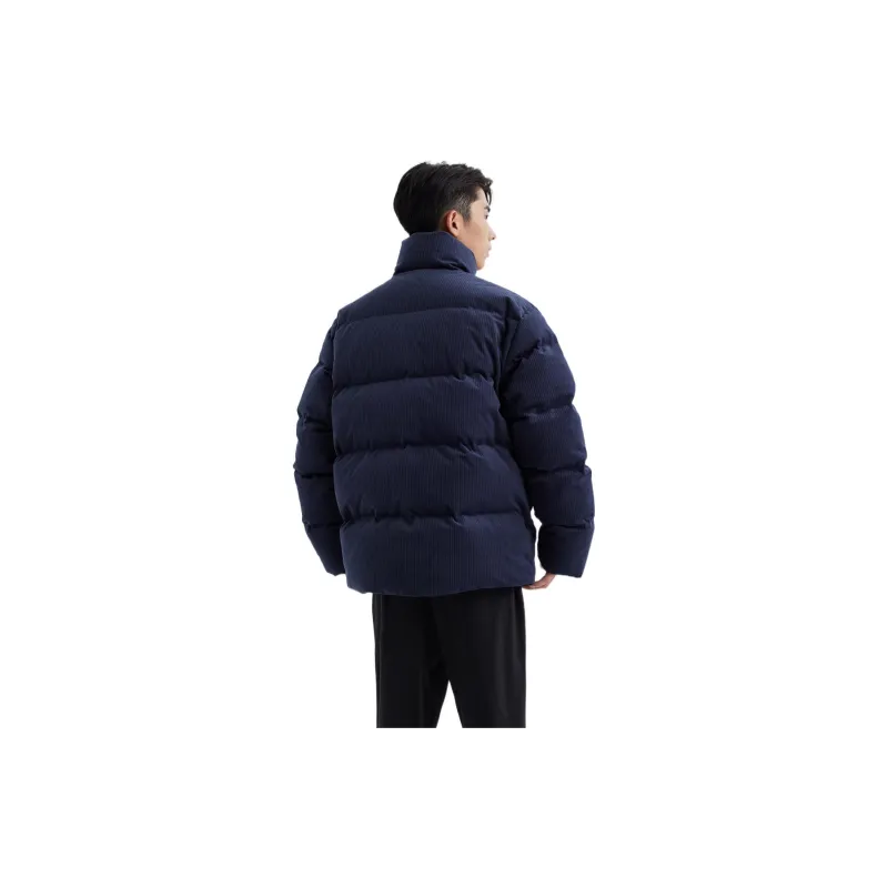 Mitchell & Ness Abstract Pattern Stand Collar Thickened Down Jacket Unisex Blue-4