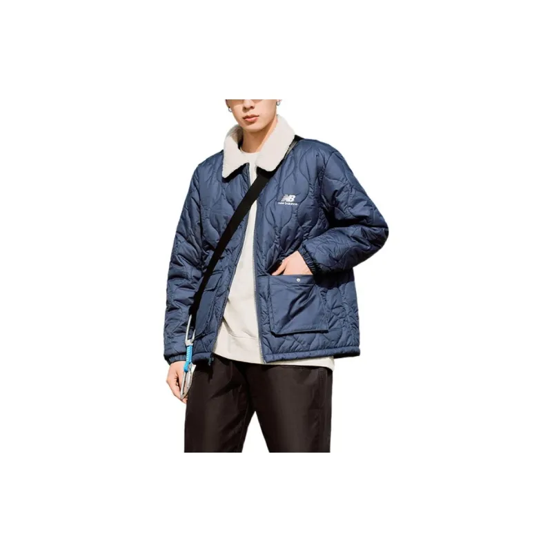 New Balance Puffer Jacket Winter Men's Blue-3