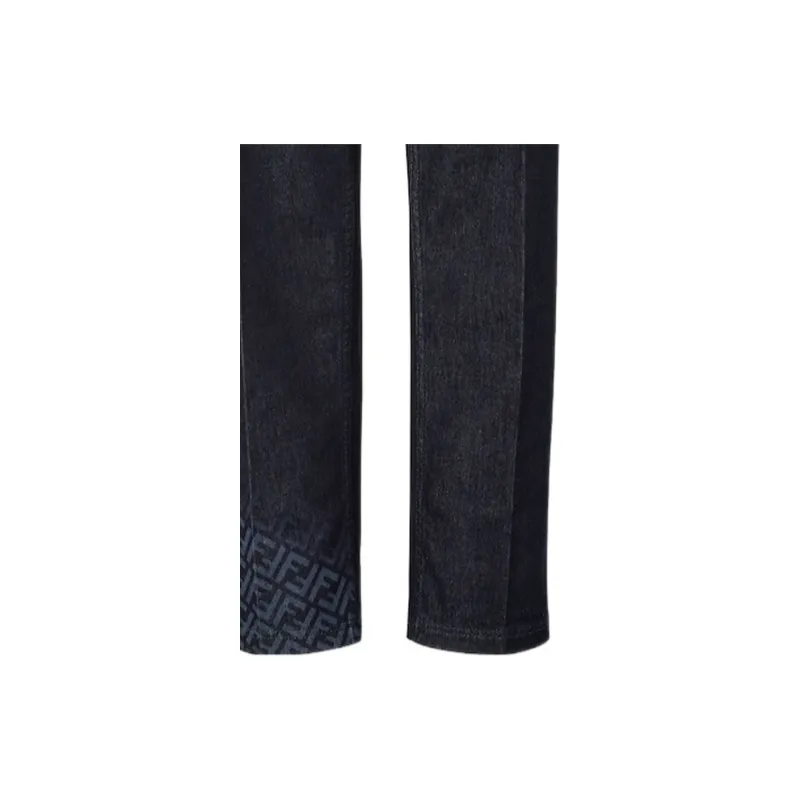 FENDI Pressed crease Straight leg Jeans-6