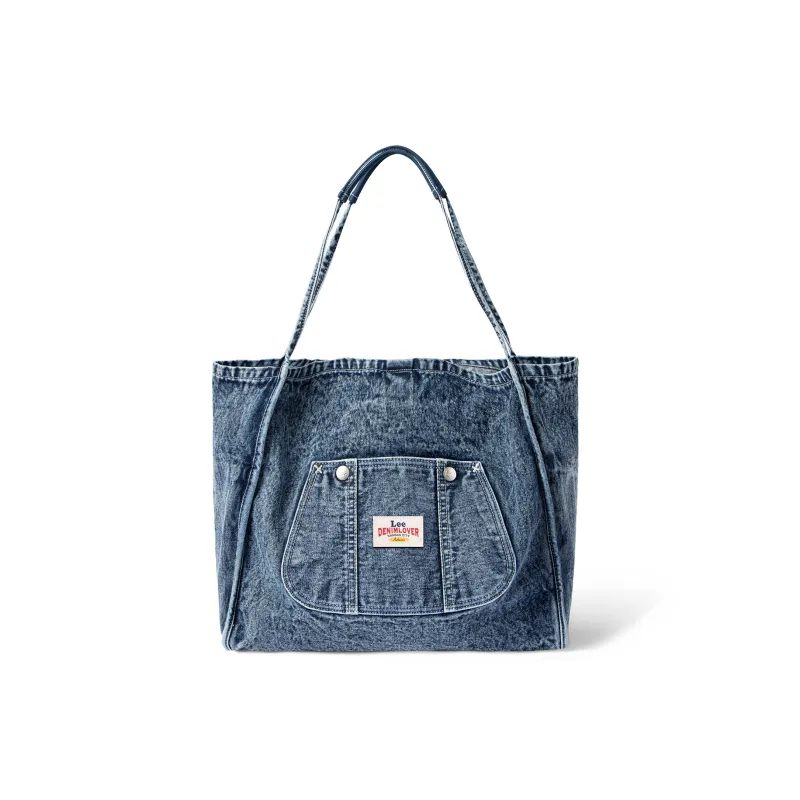 Lee Denim Tote Bag, Shopping Bag, Shoulder Bag Unisex Sand Stone/Vintage Denim Blue/Gray/Peach Pink-4
