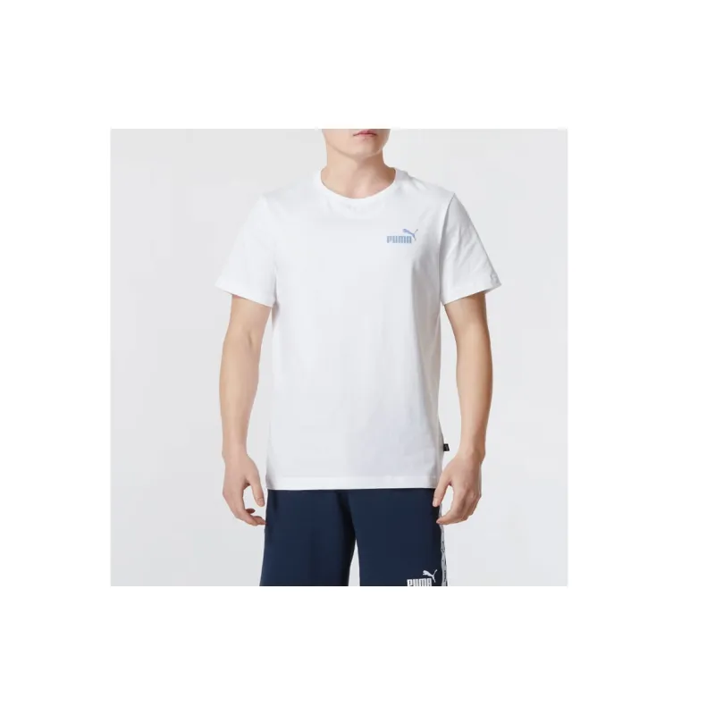 PUMA ESS T Shirts Men White-3