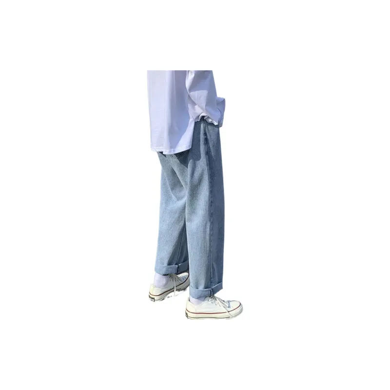 FAIRWHALE Thin Jeans Unisex Denim Blue-3