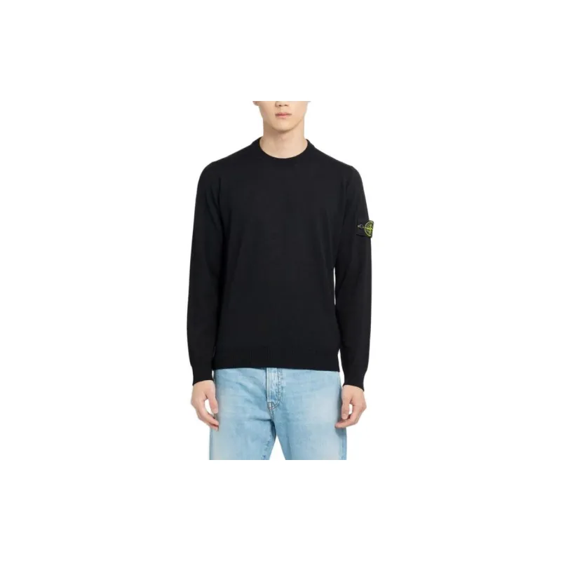STONE ISLAND Logo Patch Crewneck Jumper-1