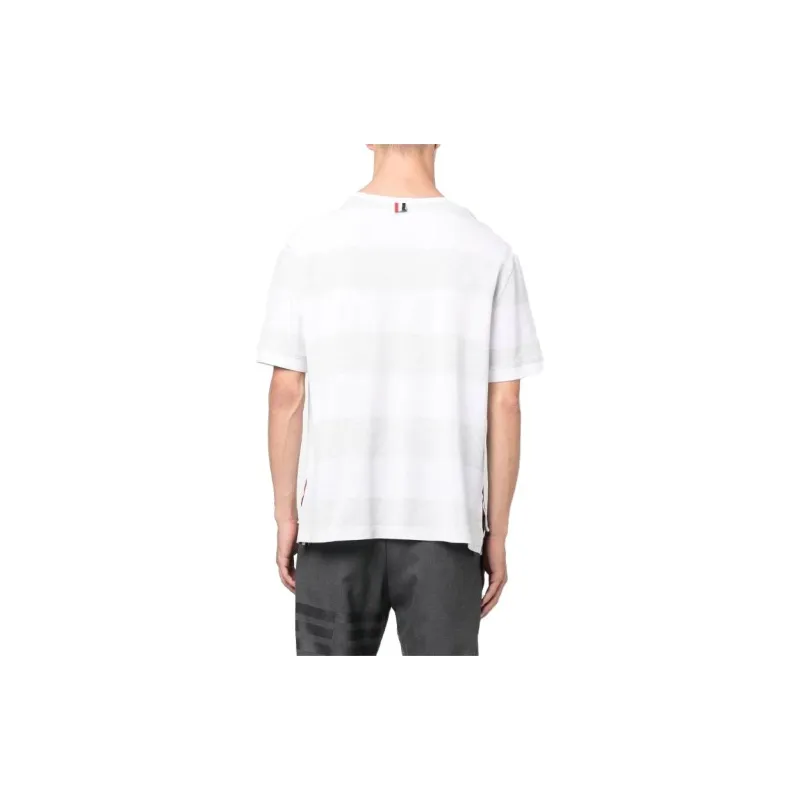 THOM BROWNE Rugby Stripe Crewneck T Shirt-1