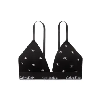 CALVIN KLEIN Modern Gravity Band Bra Women's Black Base With Letter