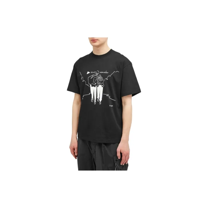 And Wander T Shirt Unisex Black-3